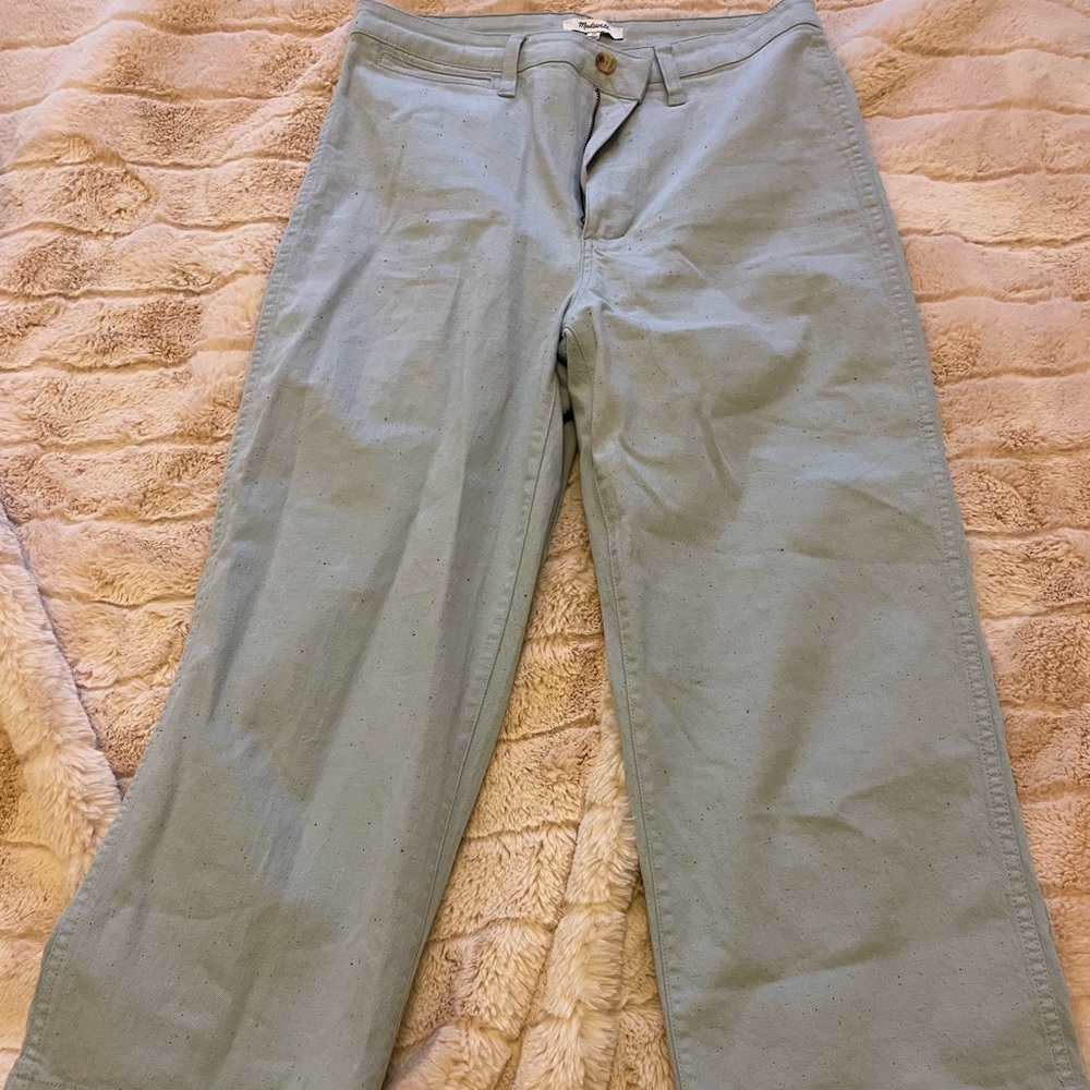 Madewell speckled wide leg jeans